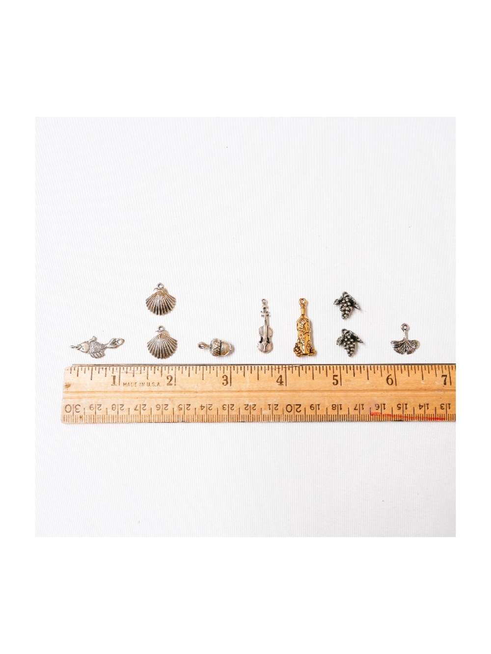 New - Variety of 9 silver and gold Plated charms for jewelry making